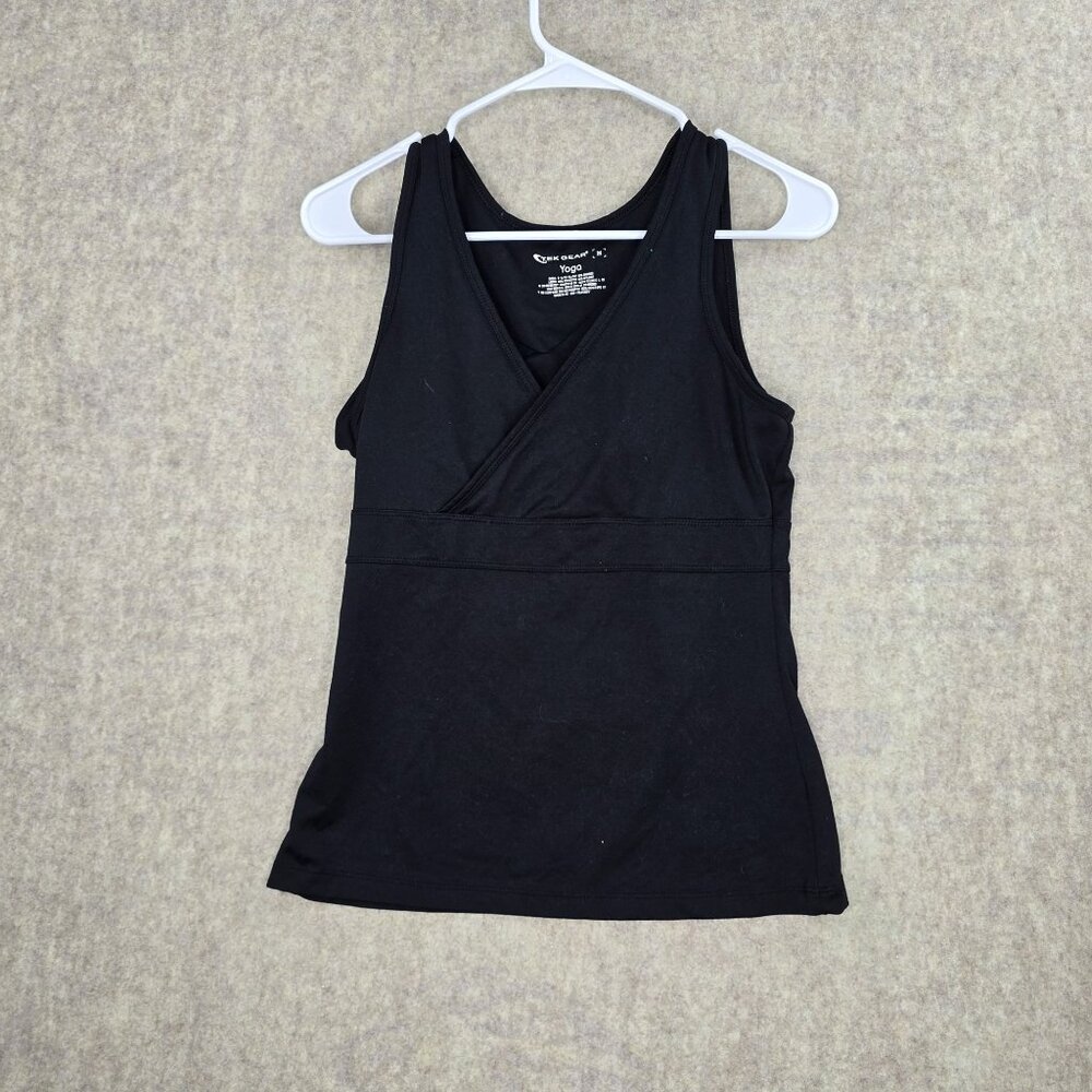 Tek Gear Womens Yoga Tank Top Black Size M Polyester/Spandex Sleeveless Stretch